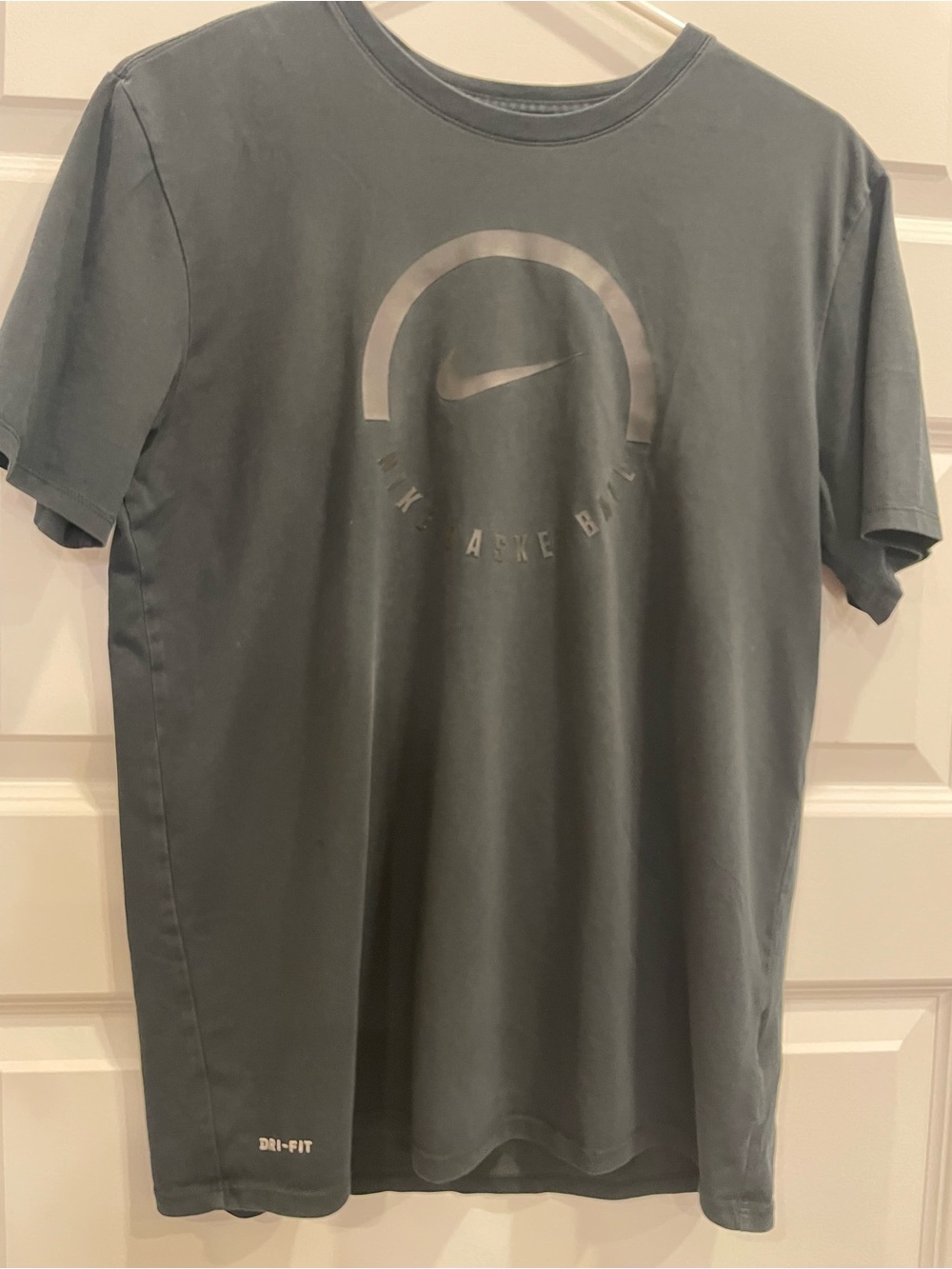 Nike Men's Short-Sleeve Crew Tee in Slate Gray with Reflective Logo